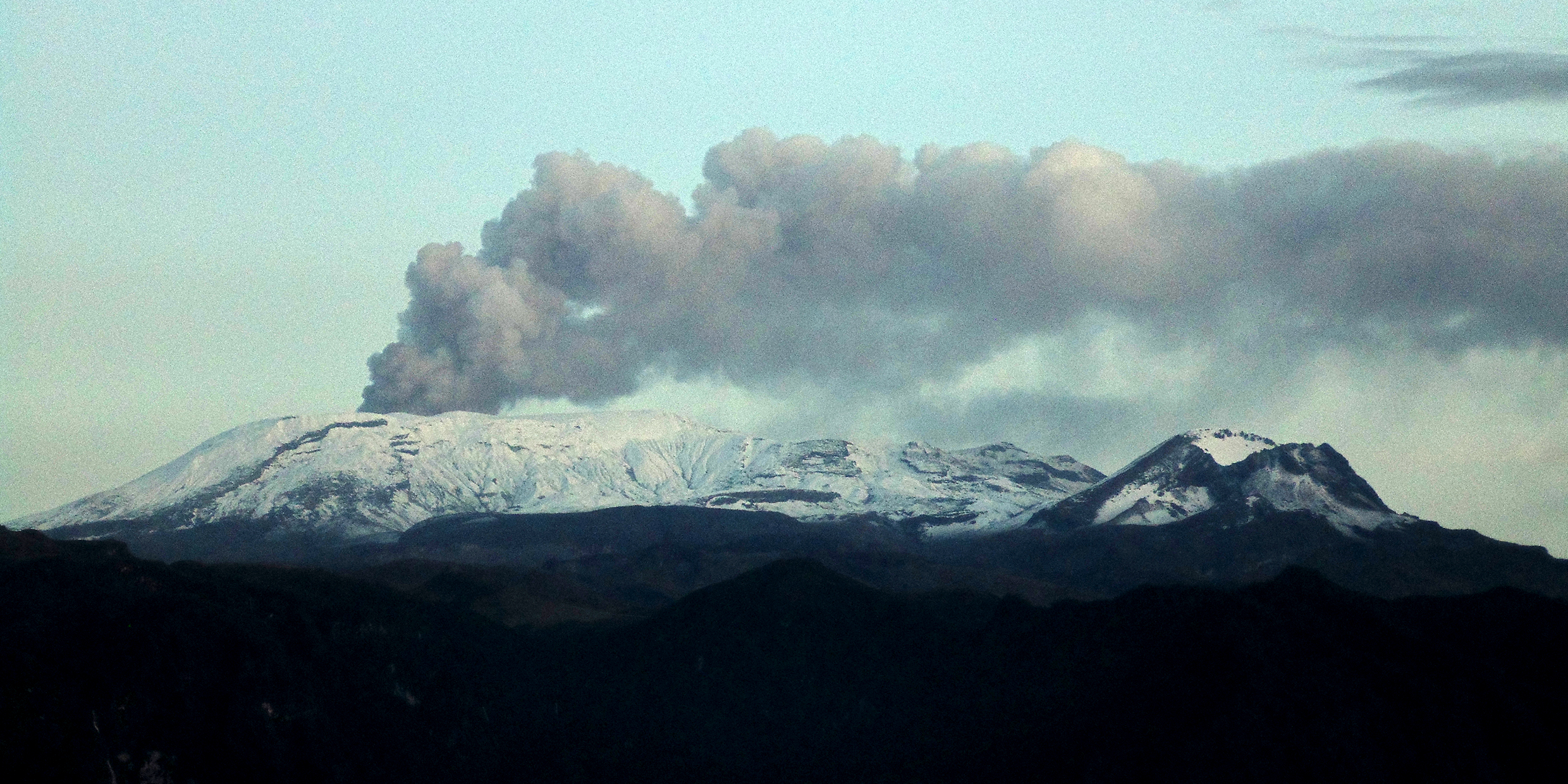 Image of smoking volcano