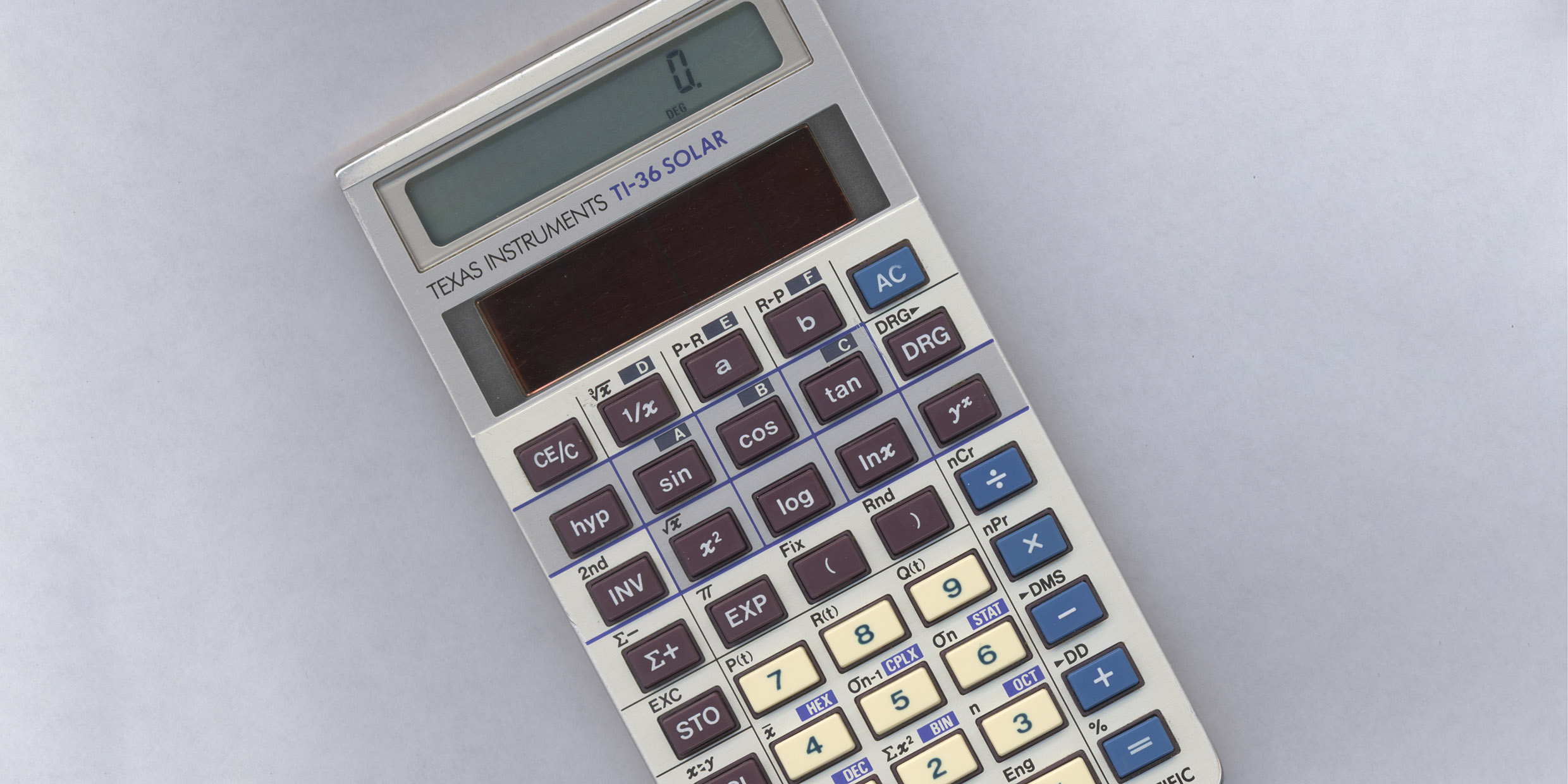 Image of solar-powered calculator