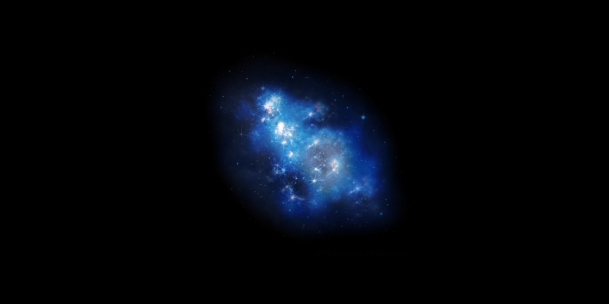 Arist's impression of a galaxy in the early universe