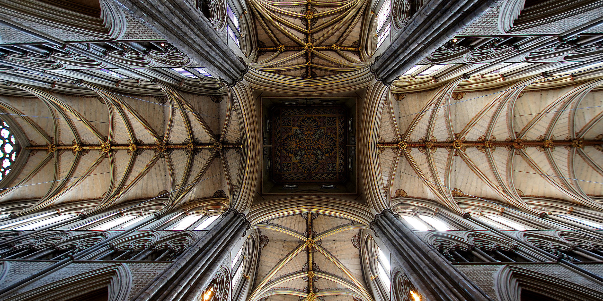 Image of the vaulted ceiling at Westminster Abbey